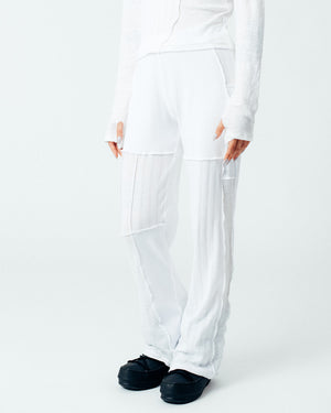 Rib Pants White